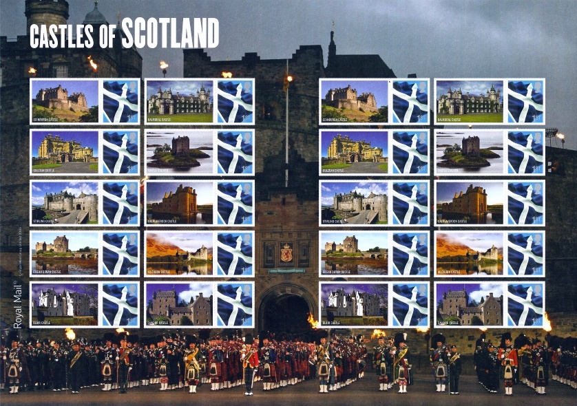 2009 GB - LS68 - "Castles of Scotland" Smiler Sheet MNH
